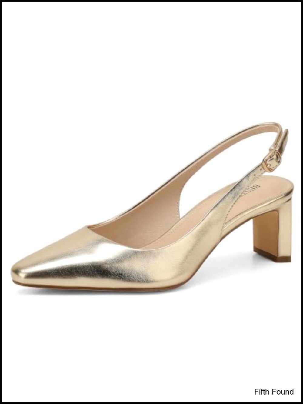 Women's Slingback Block Heel Pumps Closed Toe 2.2 Inch Comfort Heels